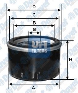 UFI 2341800 Yag Filtresi Kisa R9-R11-R19-R21-Megane I-Ii-Iii-Clio I-Ii-Iii-Kangoo-Laguna I-Ii-Iii-Logan-Sandero-Duster-Fluence--Scenic Qashqai D 07>13 Micra K12 D 03>10 Note D 06>12 Grand Vitara 05>15